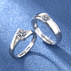 Romantic Geometric Copper Plating High Carbon Diamond Open Ring 1 Pair