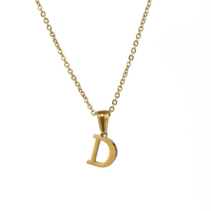 Simple Style Letter Stainless Steel Necklace 1 Piece