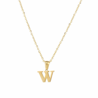 Simple Style Letter Stainless Steel Necklace 1 Piece