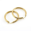 Retro Geometric Titanium Steel Plating Hoop Earrings 1 Pair