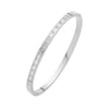 French Style Square Titanium Steel Inlay Zircon Bangle 1 Piece