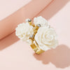 1 Piece Simple Style Flower Alloy Diamond Artificial Gemstones Women's Rings