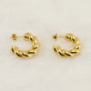 Fashion Twist Titanium Steel Plating Ear Studs 1 Pair
