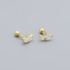 Elegant Water Droplets Sterling Silver Inlay Rhinestones Ear Studs 1 Pair