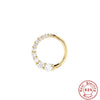 Fashion Round Sterling Silver Plating Inlay Zircon Nose Ring 1 Piece