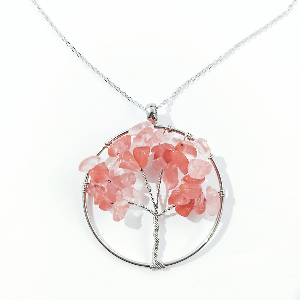 Simple Style Flower Crystal Hollow Out Pendant Necklace 1 Piece