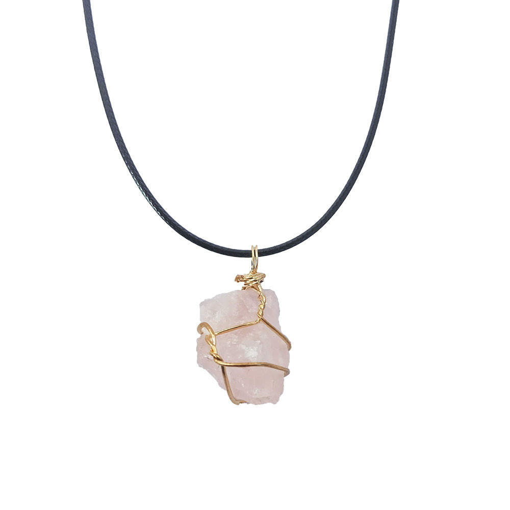 Simple Style Irregular Crystal Patchwork Pendant Necklace 1 Piece