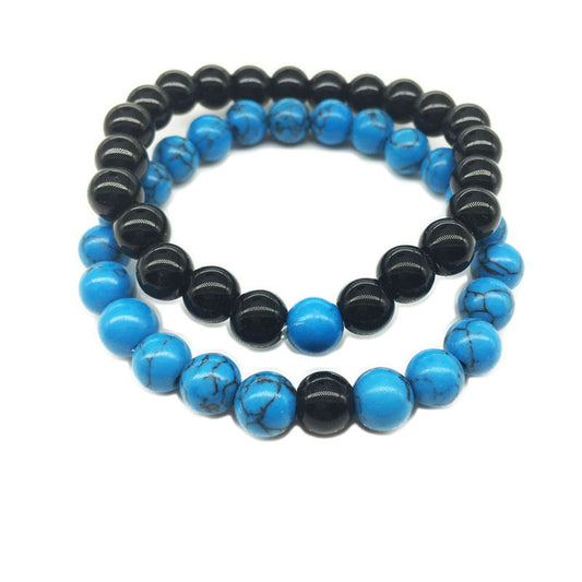 Simple Style Round Glass/colored Glaze Beaded Bracelets 1 Set