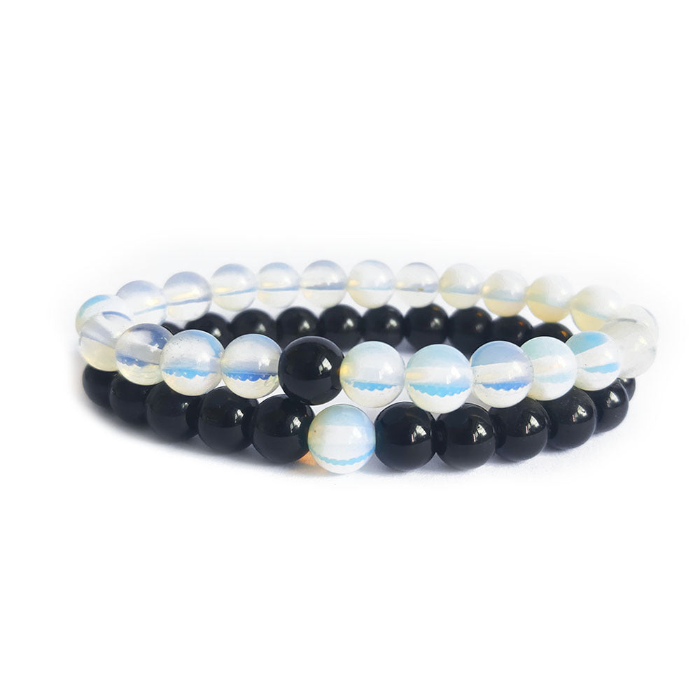 Simple Style Round Glass/colored Glaze Beaded Bracelets 1 Set