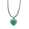 Simple Style Heart Shape Natural Stone Polishing Pendant Necklace 1 Piece