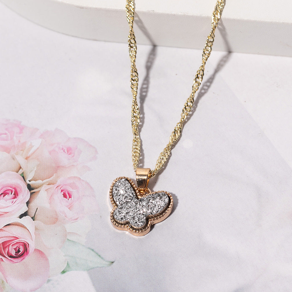 1 Piece Simple Style Butterfly Alloy Plating Women's Pendant Necklace