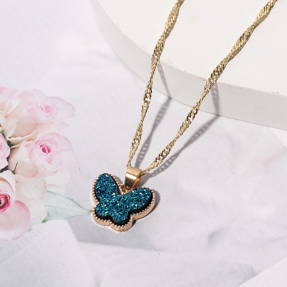 1 Piece Simple Style Butterfly Alloy Plating Women's Pendant Necklace