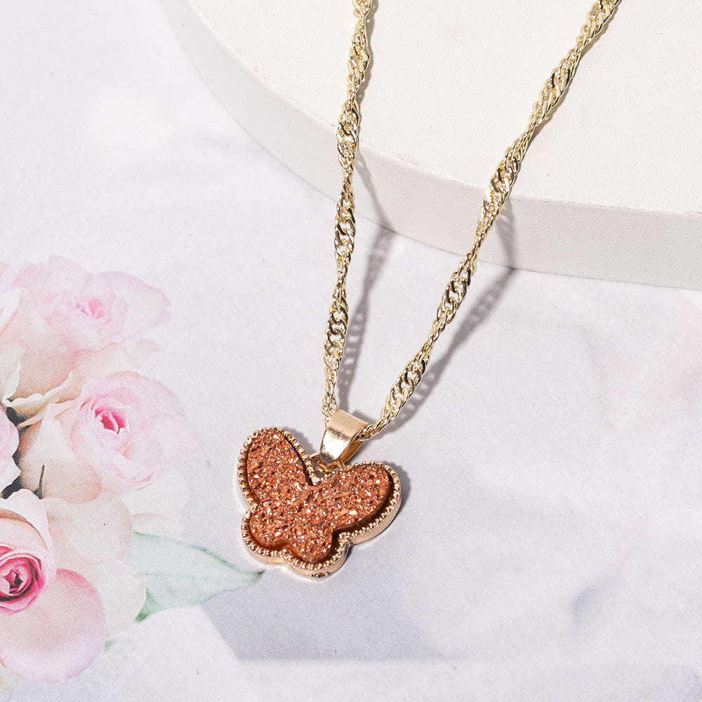 1 Piece Simple Style Butterfly Alloy Plating Women's Pendant Necklace