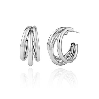 1 Pair Simple Style C Shape Metal Ear Studs