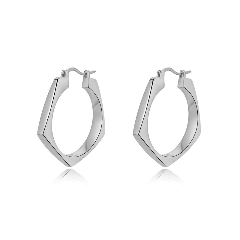 1 Pair Fashion Rhombus Metal Plating Women's Earrings