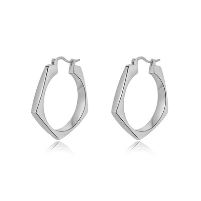 1 Pair Fashion Rhombus Metal Plating Women's Earrings