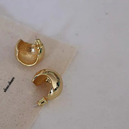 1 Pair Fashion C Shape Plating Brass Ear Studs