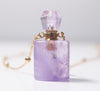 Ethnic Style Perfume Bottle Crystal Metal Pendant Necklace 1 Piece