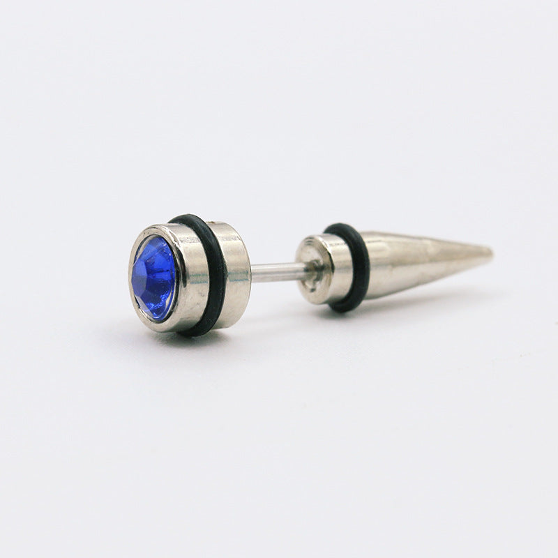 1 Piece Simple Style Round Alloy Inlay Artificial Gemstones Unisex Ear Studs