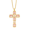 Hip-hop Cross Copper Plating Zircon Pendant Necklace 1 Piece