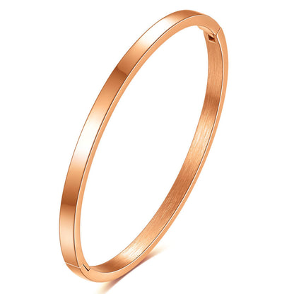 Fashion Solid Color Titanium Steel Bangle