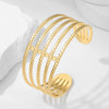 Exaggerated Geometric Stainless Steel Plating Bangle