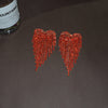 1 Pair Fashion Tassel Heart Shape Metal Inlay Rhinestones Women's Drop Earrings