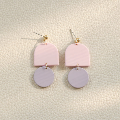 1 Pair Vacation Fashion Geometric Heart Shape Arylic Soft Clay Women's Drop Earrings