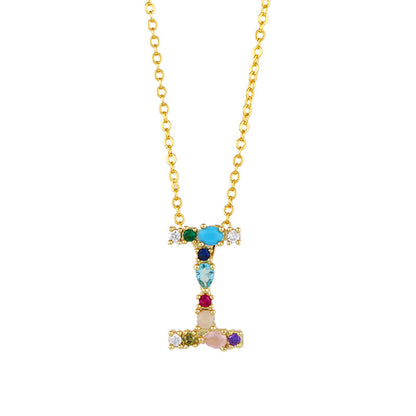 Fashion Letter 18k Gold Plated Necklace In Bulk