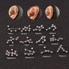 Women's Fashion Constellation Metal Ear Studs Inlay Zircon Body Jewelry