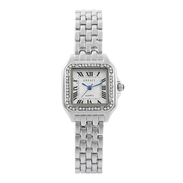 Vintage Style Square Single Folding Buckle Quartz Women'S Watches