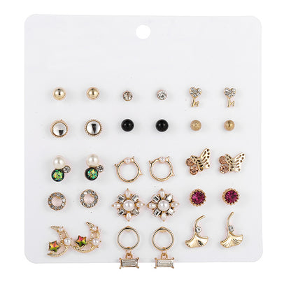 Korean Stud Earrings Set New Earrings Temperament Fashion Earrings Retro Combination Earrings  Wholesale Gooddiy