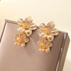 1 Pair Fashion Flower Alloy Drop Earrings