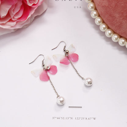 1 Pair Sweet Geometric Heart Shape Flower Alloy Plating Flowers Women's Earrings