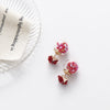 1 Pair Sweet Letter Cherry Flower Alloy Plating Women's Earrings