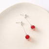 1 Pair Sweet Letter Cherry Flower Alloy Plating Women's Earrings