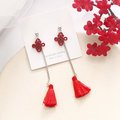 1 Pair Sweet Letter Cherry Flower Alloy Plating Women's Earrings