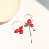 1 Pair Sweet Letter Cherry Flower Alloy Plating Women's Earrings