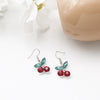 1 Pair Sweet Letter Cherry Flower Alloy Plating Women's Earrings