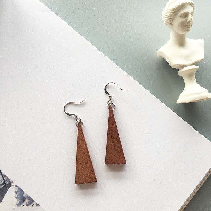 1 Pair Fashion Geometric Wood Women's Drop Earrings