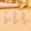 Fashion Flower Airplane Stainless Steel Copper Plating Inlay Zircon Ear Studs 1 Piece