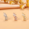 Fashion Flower Airplane Stainless Steel Copper Plating Inlay Zircon Ear Studs 1 Piece