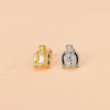 Simple Style Moon Copper Plating Inlay Zircon Ear Studs 1 Piece