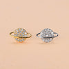 Simple Style Moon Copper Plating Inlay Zircon Ear Studs 1 Piece