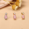 Fashion Star Heart Shape Stainless Steel Copper Plating Inlay Zircon Ear Studs 1 Piece