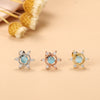 Fashion Star Heart Shape Stainless Steel Copper Plating Inlay Zircon Ear Studs 1 Piece