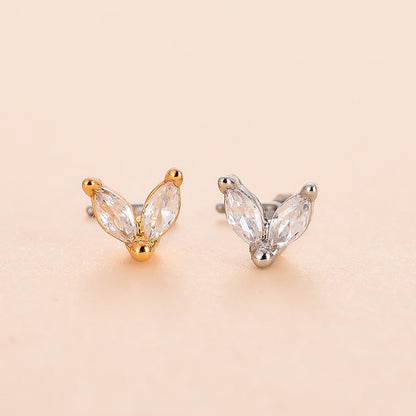 Fashion Star Metal Plating Zircon Nose Studs 1 Piece