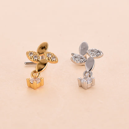 Fashion Star Metal Plating Zircon Nose Studs 1 Piece