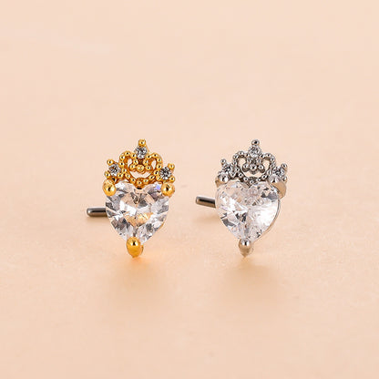 Fashion Star Metal Plating Zircon Nose Studs 1 Piece