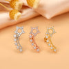 Ethnic Style Star Metal Plating Zircon Ear Studs 1 Piece